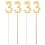 Wood Number with Stick 4” (x4u)