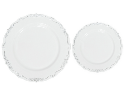 Disposable Deluxe Embossed Plate Set - 40pc/set