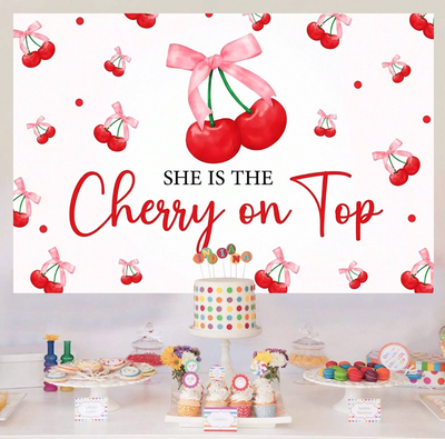 Cherry Party "Cherry on Top" Backdrop (x1u)