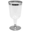 Copas Vino Plásticas con borde metálico (x12u)