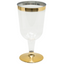 Copas Vino Plásticas con borde metálico (x12u)