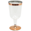 Copas Vino Plásticas con borde metálico (x12u)