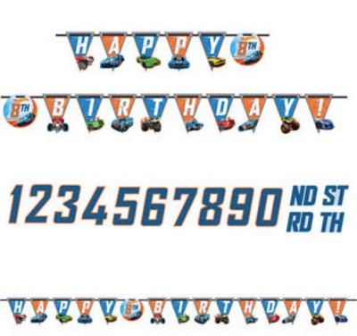 Hot Wheels Racer Banner Happy Birthday