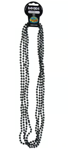 Met Black Beads/4 Per Pkg / 12 Pkgs Per Pk