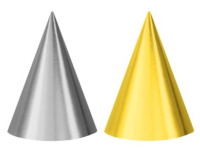 Cone Party HAT - Silver/ Gold