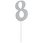 Glittered Stick Numbers Silver (x4u)