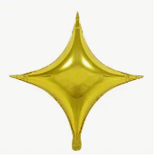 Estrella Cuatro Puntas Dorada (Grande)