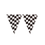 Black & White Checkered Racing Flag Banner 12ft (x1u)