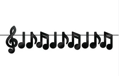 MUSICAL NOTES FOIL BANNER