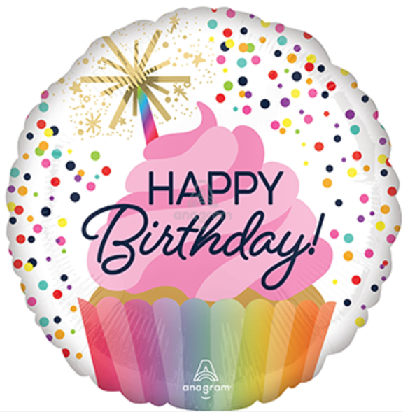 18" CONFETTI SPRINKLE B'DAY