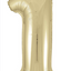 Supershape Foil Balloon #1 White Gold
