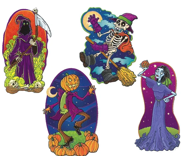 Halloween Cutouts Spooky Spirits 4 CT