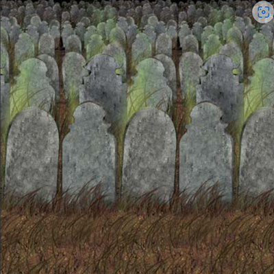 Halloween Graveyard Backdrop