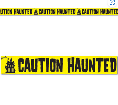 Halloween Caution Haunted Cinta