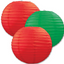 Green and Red Paper Lanterns