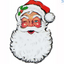Xmas Santa Face Cutout (1ud)