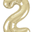 Supershape Foil Balloon #2 White Gold