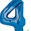 Supershape Foil Balloon #4 Royal Blue