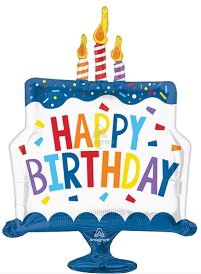SUPER SHAPE BIRTHDAY TIERED CAKE