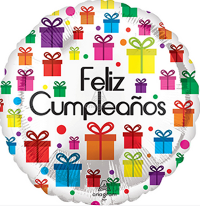18" FELIZ CUMPLEAÑOS MUCHO REGALOS