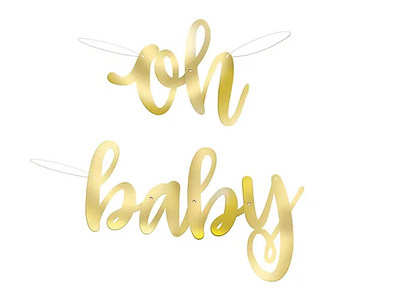 Oh Baby Gold Shower Banner (x1u)