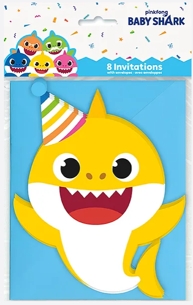 Baby Shark Invitations (x8u)