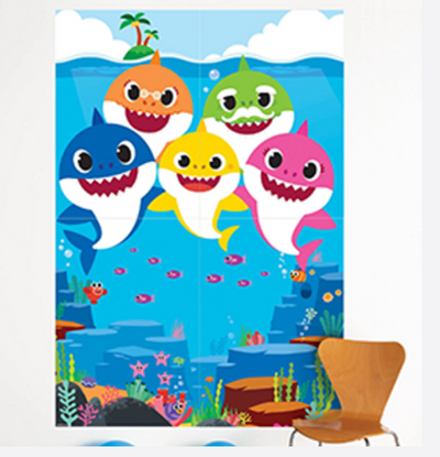 Baby Shark Scene Setter (x4u de 27.8x40.1in)