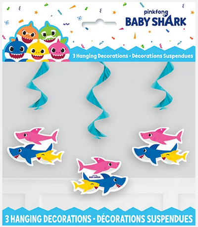 Espirales Decorativos Baby Shark (x3u)