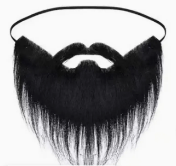 Barba de Hombre + Bigote Negro