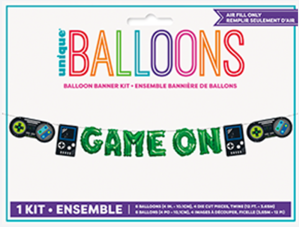 Gamer Birthday Balloon Banner