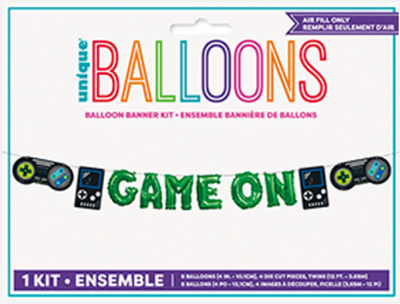 Gamer Birthday Balloon Banner