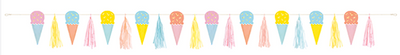 PASTEL ICE CREAM GARLAND W/TAS