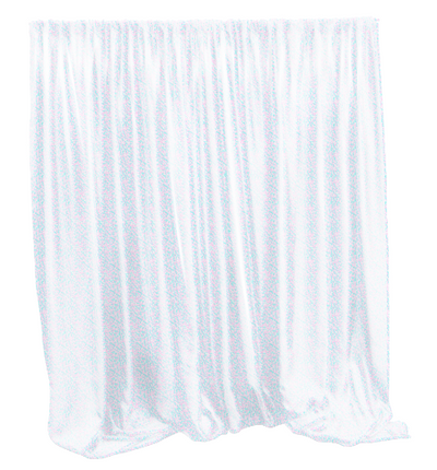 Sequin Backdrop 20ft x 10ft - White Iridescent