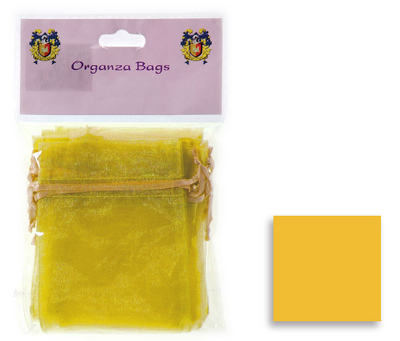 Organza Sheer Bags 3" x 4" - 12pcs Pack YE