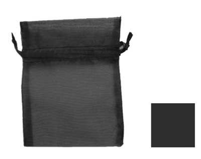 Organza Sheer Bags 3" x 4" - 12pcs Pack BK