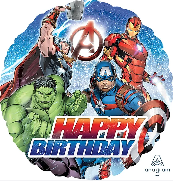 18" AVENGERS ANIMATED BDAY