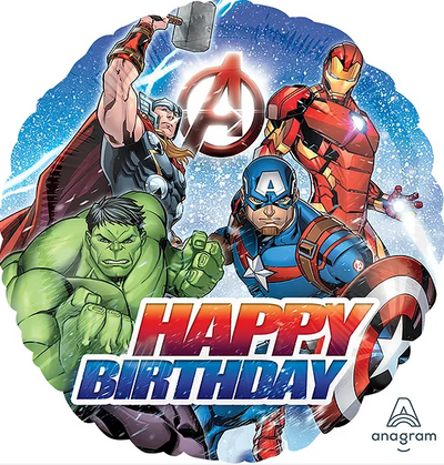 18" AVENGERS ANIMATED BDAY