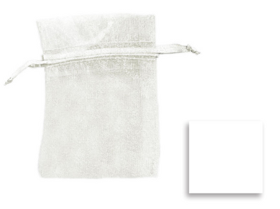 Organza Sheer Bags 3" x 4" - 12pcs Pack WH