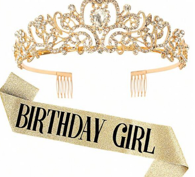 Set Sash & Tiara Birthday Girl
