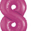 Number #8 Supershape Balloon 34" Hot Pink