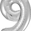 Supershape Foil Balloon #9 Silver