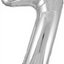 Number #7 Supershape Balloon 34" Silver