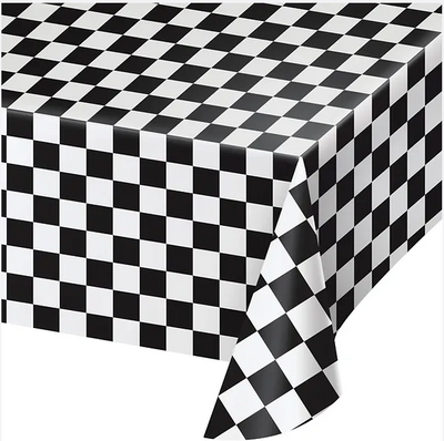 TABLECOVER/MANTEL RACING BLACK CHECK