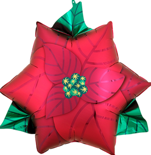 LRG SHP SATIN POINSETTIA (pascua)