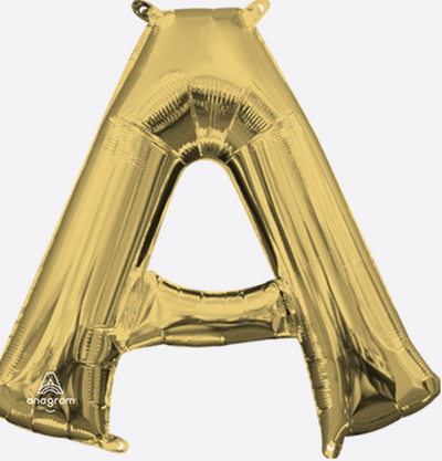 Letter "A" White Gold Air Filled
