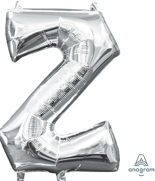 Balloon Air-Filled Letter "Z"- Silver