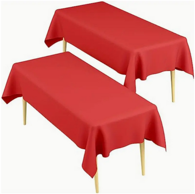 Mantel Tablecover Plastic Rojo Coral X 2 Unidades 54x108