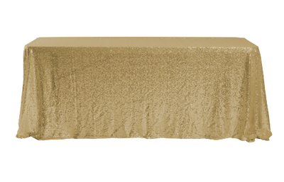 Mantel Sequin Rectangular 90" x 132" - Gold