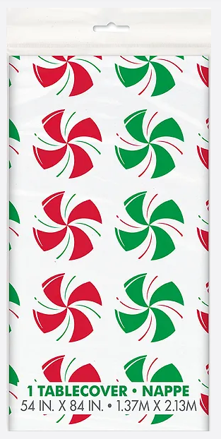 Xmas Mantel - PEPPERMINT CHRISTMAS TABLECOVER