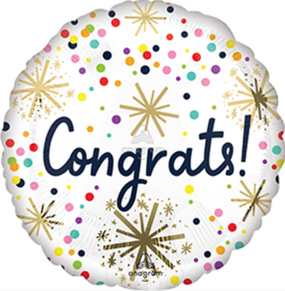 18" CONGRATS CONFETTI SPRINKLE